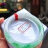 天然緬甸玉A貨 ((糯冰種))飄陽綠正圈厚庄手鐲