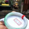 天然緬甸玉A貨 ((糯冰種))飄陽綠正圈厚庄手鐲