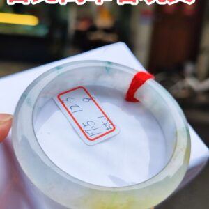 天然緬甸玉A貨 放光玻璃種飄蜜黃正圈厚庄手鐲