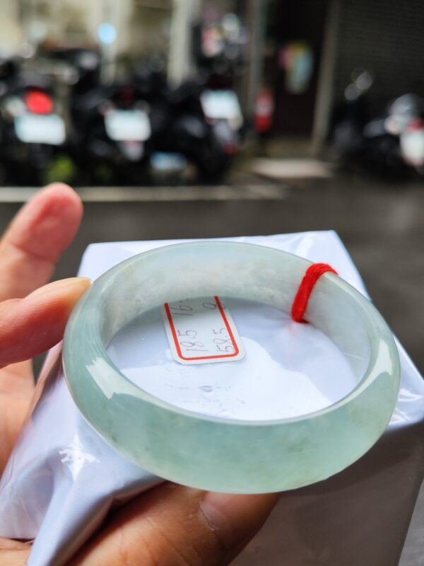 天然緬甸玉A貨 晴水超寬超厚正圈手鐲