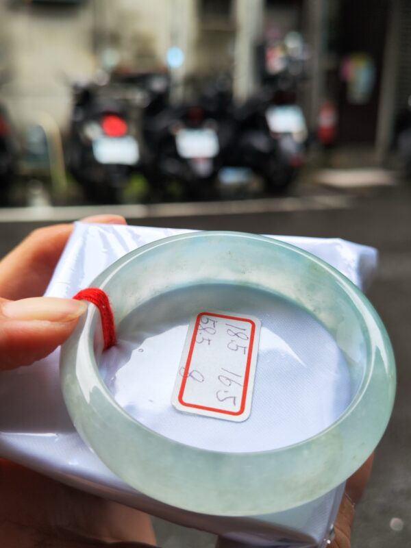 天然緬甸玉A貨 晴水超寬超厚正圈手鐲
