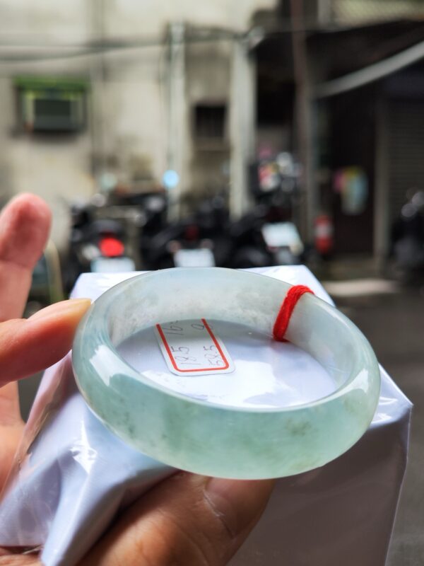 天然緬甸玉A貨 晴水超寬超厚正圈手鐲