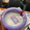 天然緬甸玉A貨 濃豔紫羅蘭正圈超級厚庄手鐲
