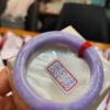 天然緬甸玉A貨 濃豔紫羅蘭正圈超級厚庄手鐲