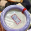 天然緬甸玉A貨 濃豔紫羅蘭正圈超級厚庄手鐲