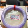 天然緬甸玉A貨 濃豔紫羅蘭正圈超級厚庄手鐲