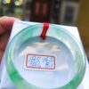 天然緬甸玉A貨 頂級放光玻璃種寬版飄綠花正圈手鐲