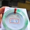 天然緬甸玉A貨 頂級放光玻璃種寬版飄綠花正圈手鐲