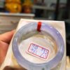 天然緬甸玉A貨 放光玻璃種紫羅蘭飄花正圈厚庄手鐲