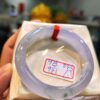 天然緬甸玉A貨 放光玻璃種紫羅蘭飄花正圈厚庄手鐲