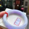 天然緬甸玉A貨 濃豔紫羅蘭正圈厚庄手鐲