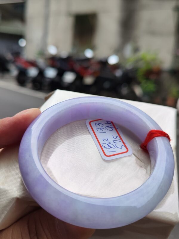 天然緬甸玉A貨 濃豔紫羅蘭正圈超級厚庄手鐲