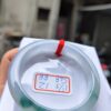 天然緬甸玉A貨 放光玻璃種飄花厚庄正圈手鐲