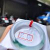 天然緬甸玉A貨 放光玻璃種飄花厚庄正圈手鐲