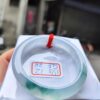 天然緬甸玉A貨 放光玻璃種飄花厚庄正圈手鐲