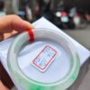 天然緬甸玉A貨 冰種淡紫春彩正圈圓骨手鐲