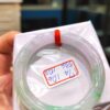 天然緬甸玉A貨 冰種淡紫春彩正圈圓骨手鐲
