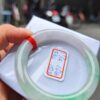 天然緬甸玉A貨 冰種淡紫春彩正圈圓骨手鐲