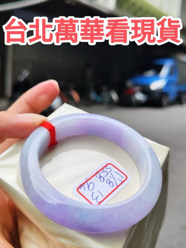 天然緬甸玉A貨 濃豔紫羅蘭正圈厚庄手鐲