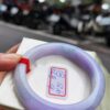 天然緬甸玉A貨 濃豔紫羅蘭正圈厚庄手鐲