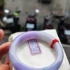 天然緬甸玉A貨 濃豔紫羅蘭正圈厚庄手鐲