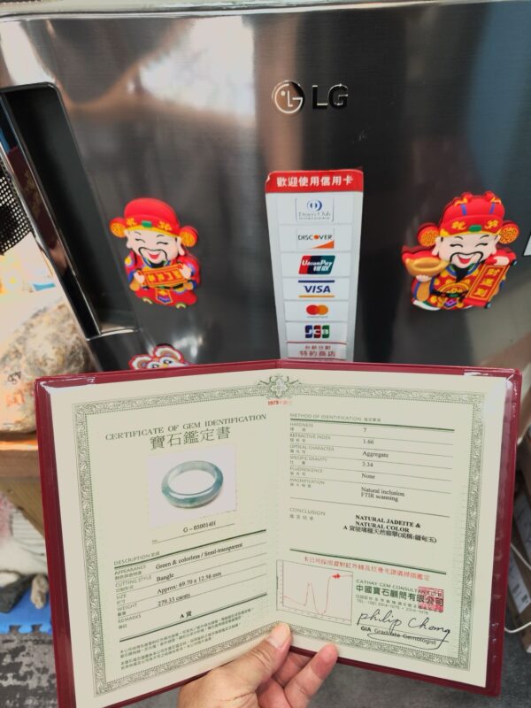 天然緬甸玉A貨 放光玻璃種飄花厚庄正圈手鐲