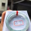 天然緬甸玉A貨 放光玻璃種飄花厚庄正圈手鐲