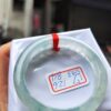 天然緬甸玉A貨 放光玻璃種飄花厚庄正圈手鐲