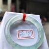 天然緬甸玉A貨 放光玻璃種飄花厚庄正圈手鐲