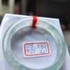 天然緬甸玉A貨 放光玻璃種飄花厚庄正圈手鐲