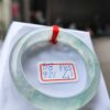 天然緬甸玉A貨 放光玻璃種飄花厚庄正圈手鐲