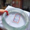 天然緬甸玉A貨 放光玻璃種飄花厚庄正圈手鐲