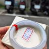 天然緬甸玉A貨 冰種飄陽綠厚庄正圈手鐲
