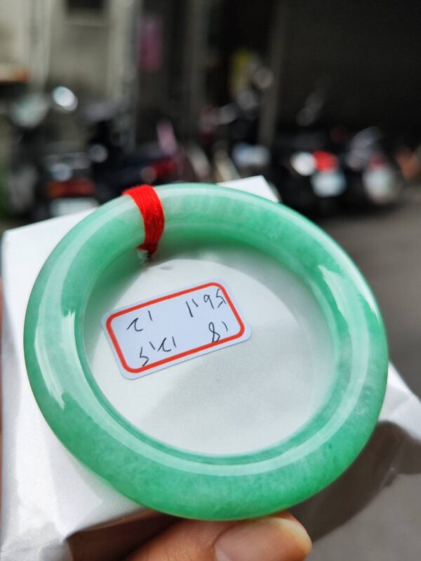 💚 天然緬甸A貨｜滿陽綠正圈圓骨胖胖鐲
