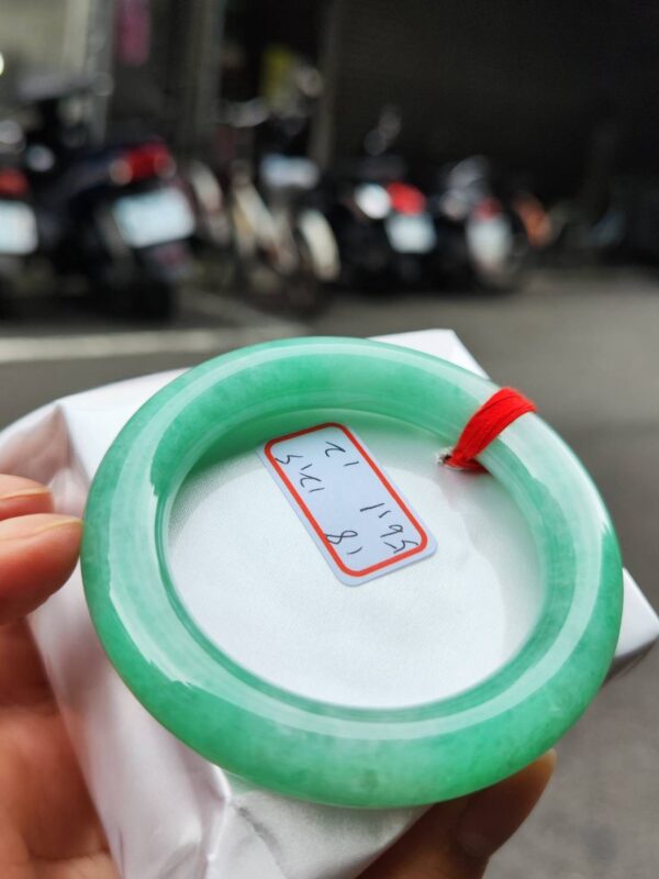 💚 天然緬甸A貨｜滿陽綠正圈圓骨胖胖鐲