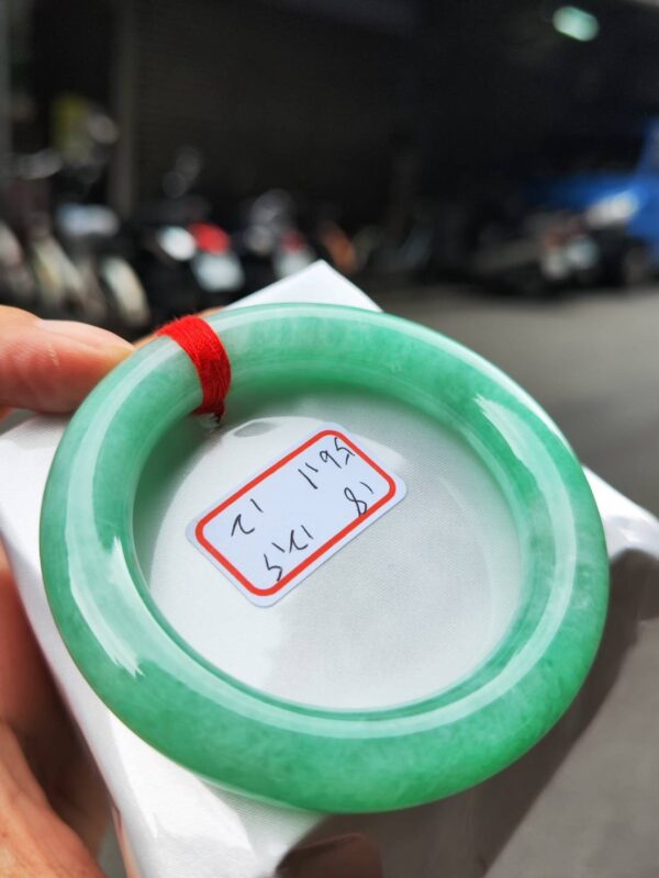 💚 天然緬甸A貨｜滿陽綠正圈圓骨胖胖鐲