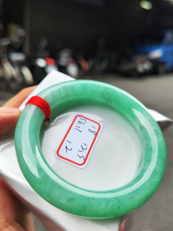 💚 天然緬甸A貨｜滿陽綠正圈圓骨胖胖鐲