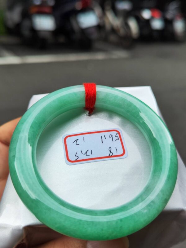 💚 天然緬甸A貨｜滿陽綠正圈圓骨胖胖鐲