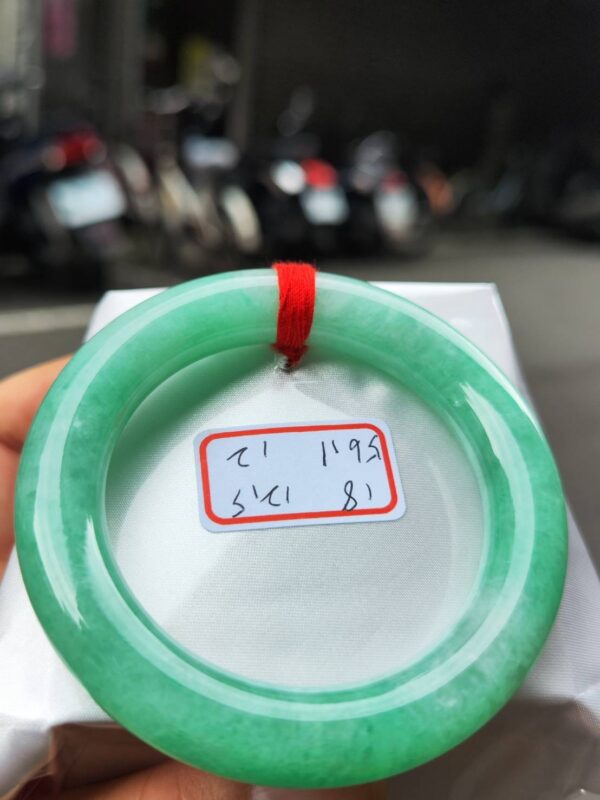 💚 天然緬甸A貨｜滿陽綠正圈圓骨胖胖鐲