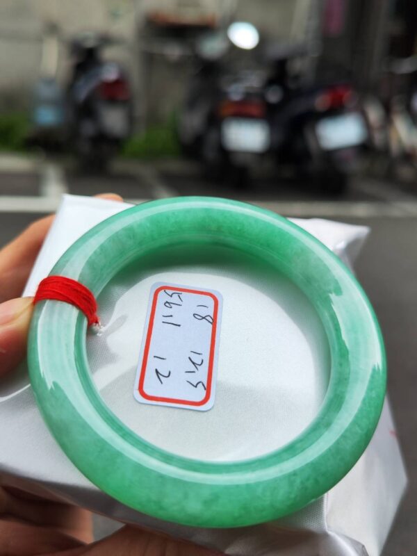 💚 天然緬甸A貨｜滿陽綠正圈圓骨胖胖鐲