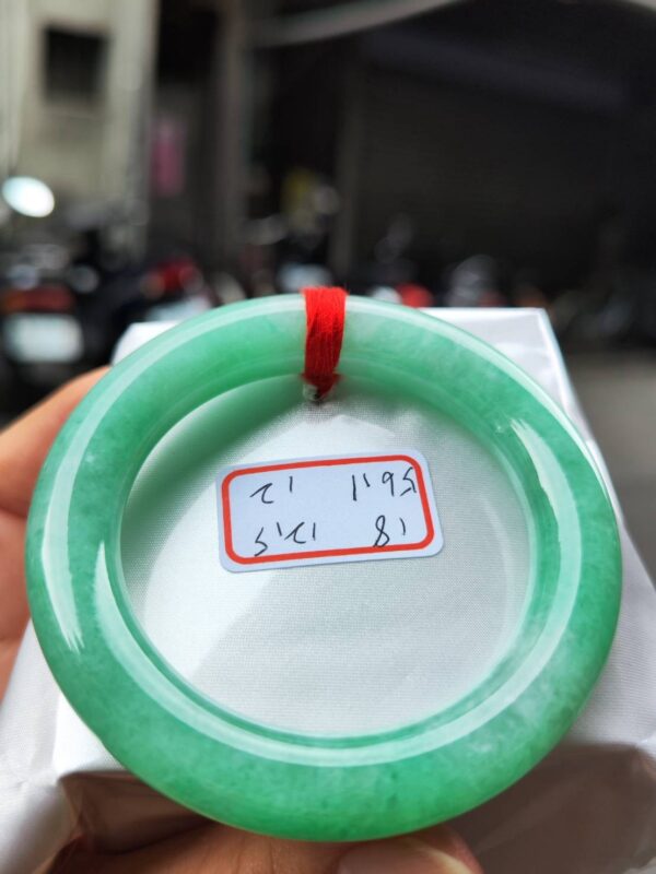 💚 天然緬甸A貨｜滿陽綠正圈圓骨胖胖鐲