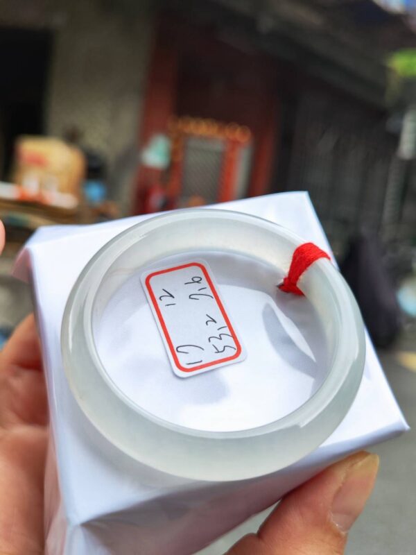 💎 天然緬甸A貨玻璃種 · 白月光手鐲