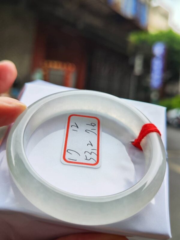 💎 天然緬甸A貨玻璃種 · 白月光手鐲