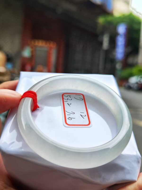 💎 天然緬甸A貨玻璃種 · 白月光手鐲