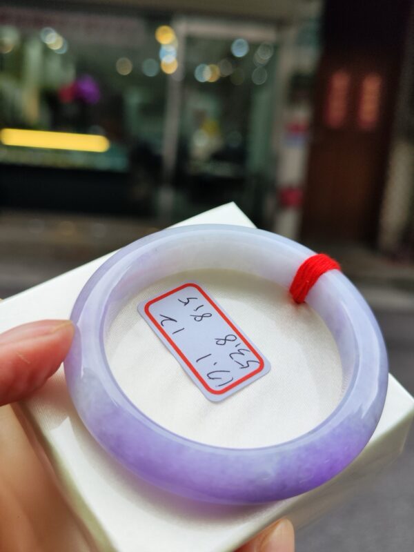 💜 天然緬甸A貨｜濃豔紫羅蘭厚庄正圈手鐲