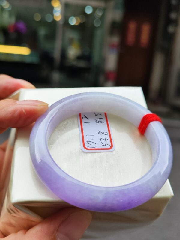 💜 天然緬甸A貨｜濃豔紫羅蘭厚庄正圈手鐲