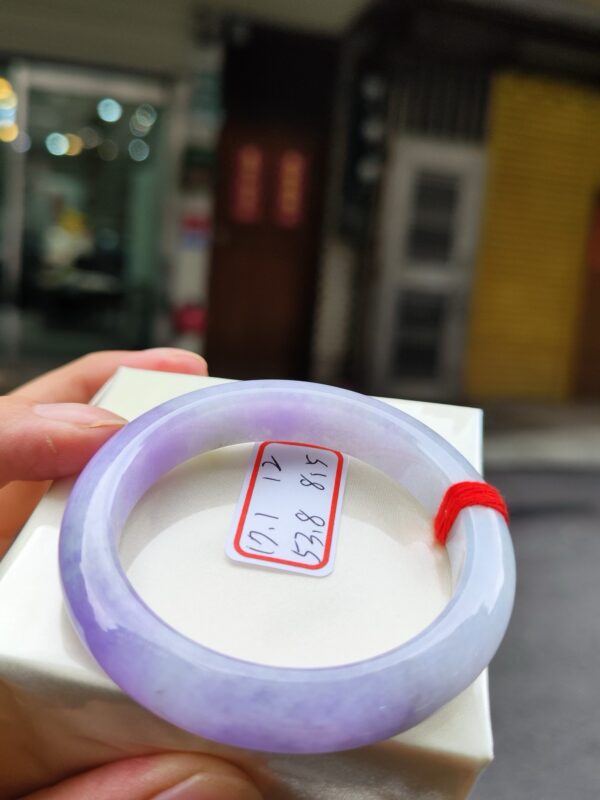 💜 天然緬甸A貨｜濃豔紫羅蘭厚庄正圈手鐲