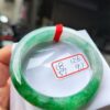 💚 天然緬甸A貨｜冰透飄辣陽綠正圈厚庄手鐲