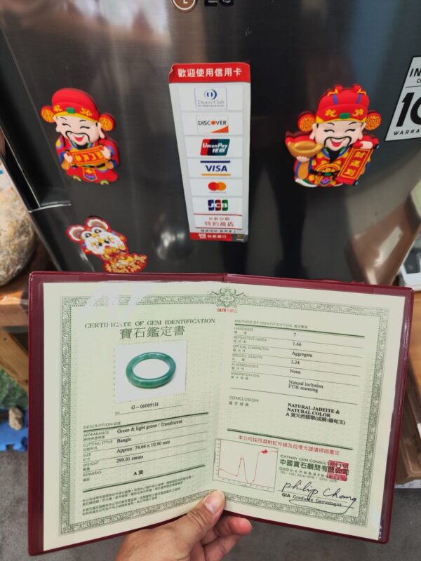 天然緬甸A貨翡翠｜冰透滿陽綠｜圓骨厚庄手鐲