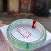 天然緬甸A貨玻璃種飄綠玉鐲｜寬版正圈